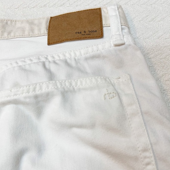 RAG & BONE Two Tone Ultra Wide Leg Jeans high-rise ECRU white/cream - sz 31 - Picture 15 of 16